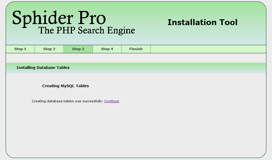 Sphider Pro instalation image 3